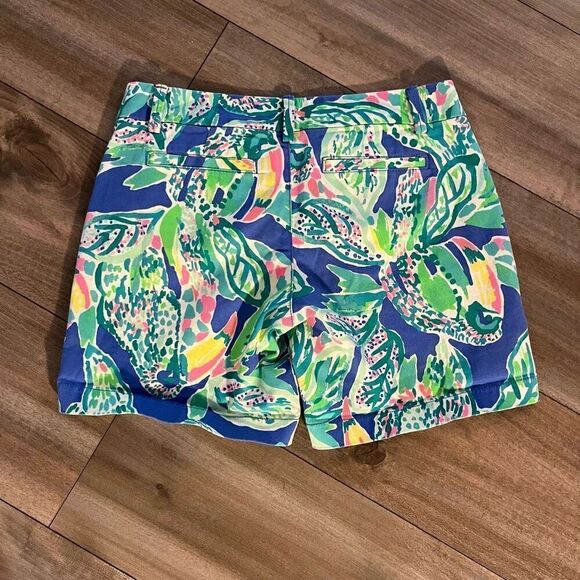 Lilly Pulitzer Blue Pattern Casual Shorts Women 0 - Picture 4 of 4